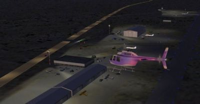 Screenshot of Nogales International Airport at night.