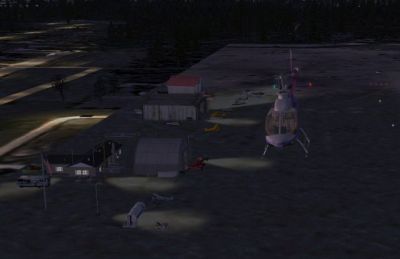 Night time screenshot of Roy E. Gray Airport Scenery.