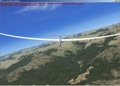 Gliding over Mount Andorra.