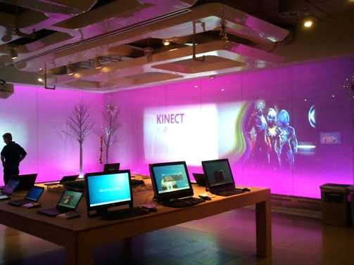 Part of the Microsoft Visitors Center.