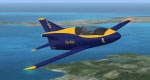 Screenshot of Blue Angels BD-5j in flight.