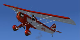 Screenshot of red Corben Baby Ace with spats.