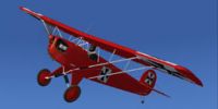 Screenshot of red German Tail Corben Baby Ace in flight.