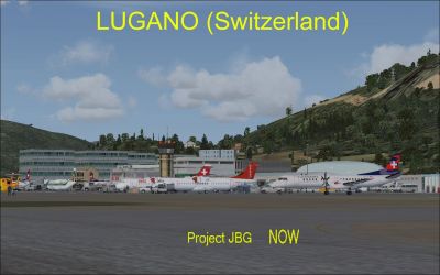 Screenshot of Lugano Airport Scenery.