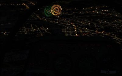 Screenshot of NW Washington State Scenery with fireworks.
