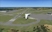Screenshot of Peterhead Airport Scenery during the day.