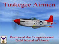 Screenshot of Tuskegee North American P-51 Mustang in flight.