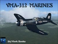 Screenshot of VMA-312 Marines F4U1A Corsair in flight.