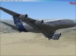 A380 Taking off over Dubai with Flaps down