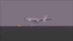 Air France A380 landing in Paris, France