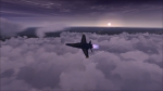 Blue Angel Flying Above the Clouds