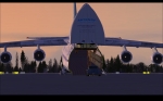 Antonov An-124 in Warsaw when the sun goes down