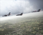 Formation of four MiG-21MF over CR