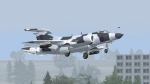 Blackburn Buccaneer landing at Duxford