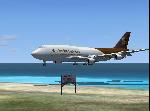 UPS 747 landing at Saint Martin