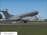 VC10 Tanker of 101 Sqdn touches down at RAF Brize Norton.