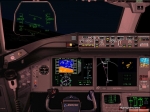 737-300 Cockpit at night