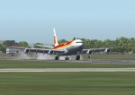 Airbus 340 landing