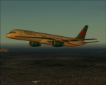 Air2000 757 at sunset