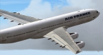Air France A340 after departing SXM