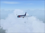 Strange B737-800 above clouds