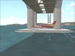 Flying under Gibraltar Bridge