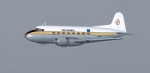 Air Eldarya Saab-90 in stormy skies.