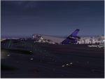 FedEx Landing at Miami International Airport. Calm weather